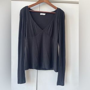 ALC Daphne ribbed long sleeve puff